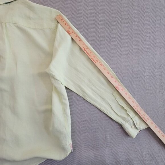 Tommy Bahama Men’s Size XL Linen Tencel Pistachio Green Long Sleeve Button Up - Picture 14 of 15
